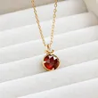 High Quality Stainless Steel Jewelry Necklace Color Stone Setting
