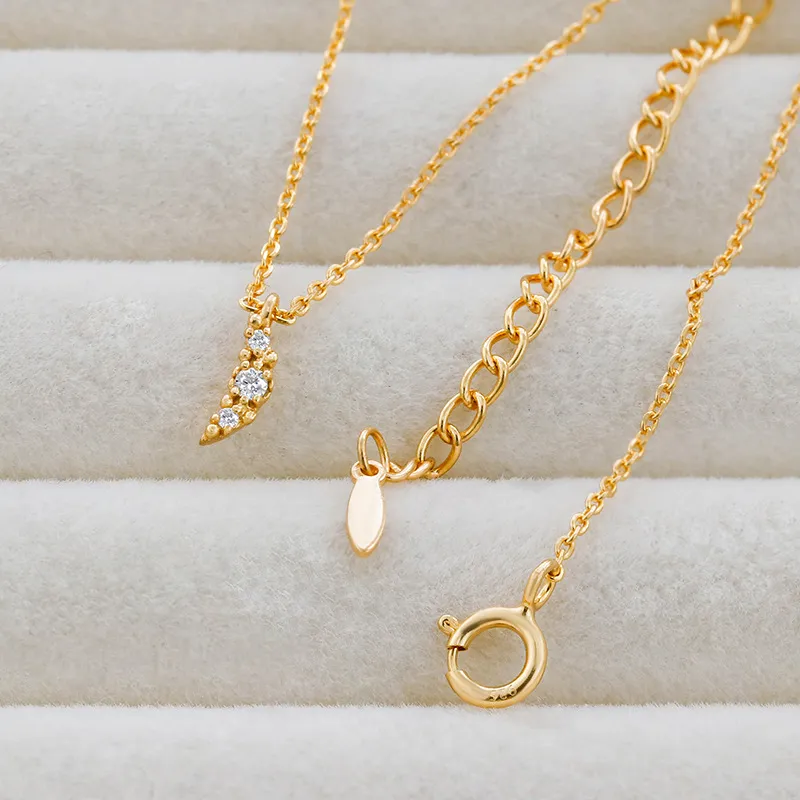 High Quality Stainless Steel Jewelry Necklace Color Stone Setting