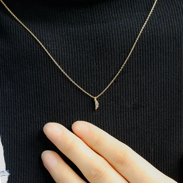 High Quality Stainless Steel Jewelry Necklace Color Stone Setting