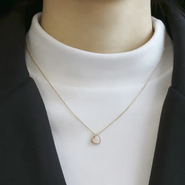 High Quality Stainless Steel Jewelry Necklace Color Stone Setting