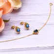 High Quality Stainless Steel Jewelry Necklace Color Stone Setting