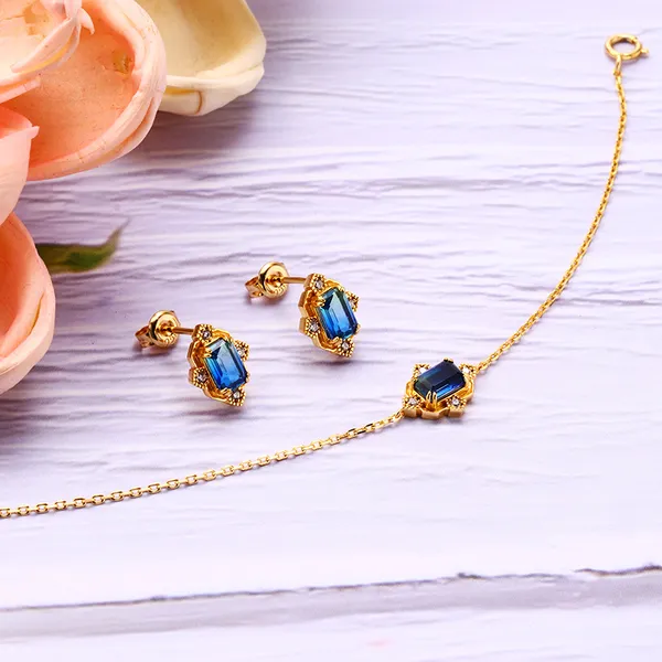 High Quality Stainless Steel Jewelry Necklace Color Stone Setting