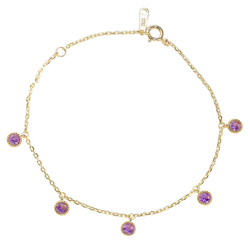 High Quality Stainless Steel Jewelry Necklace Color Stone Setting