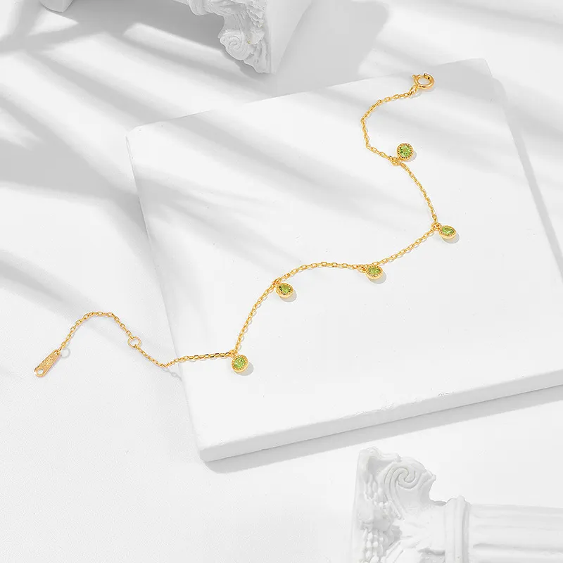 High Quality Stainless Steel Jewelry Necklace Color Stone Setting