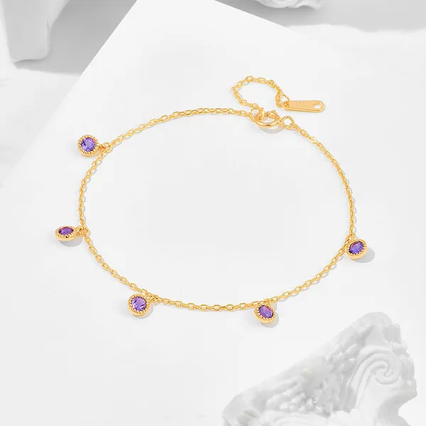 High Quality Stainless Steel Jewelry Necklace Color Stone Setting