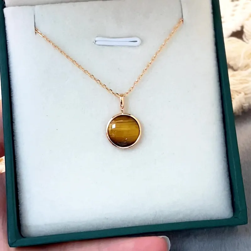 High Quality Stainless Steel Jewelry Necklace Color Stone Setting