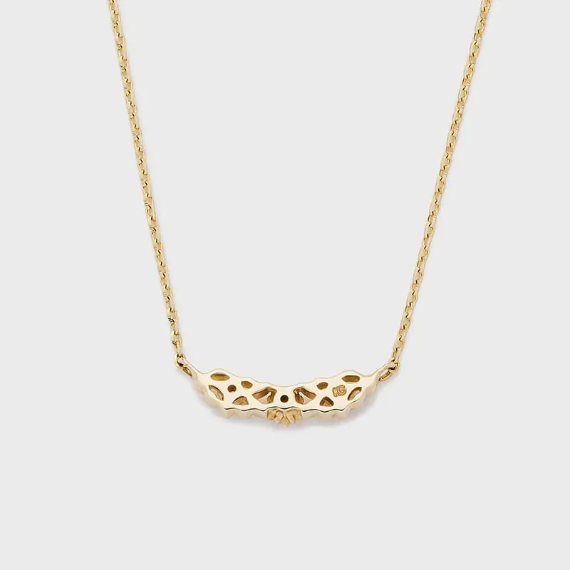 High Quality Stainless Steel Jewelry Necklace Color Stone Setting