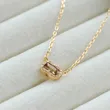 High Quality Stainless Steel Jewelry Necklace Color Stone Setting