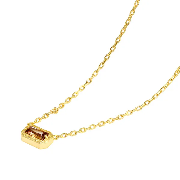 High Quality Stainless Steel Jewelry Necklace Color Stone Setting