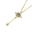 High Quality Stainless Steel Jewelry Necklace Color Stone Setting