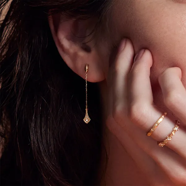 High Quality Stainless Steel Jewelry Necklace Color Stone Setting