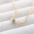 High Quality Stainless Steel Jewelry Necklace Color Stone Setting