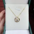 High Quality Stainless Steel Jewelry Necklace Color Stone Setting