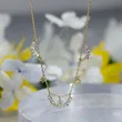 High Quality Stainless Steel Jewelry Necklace Color Stone Setting