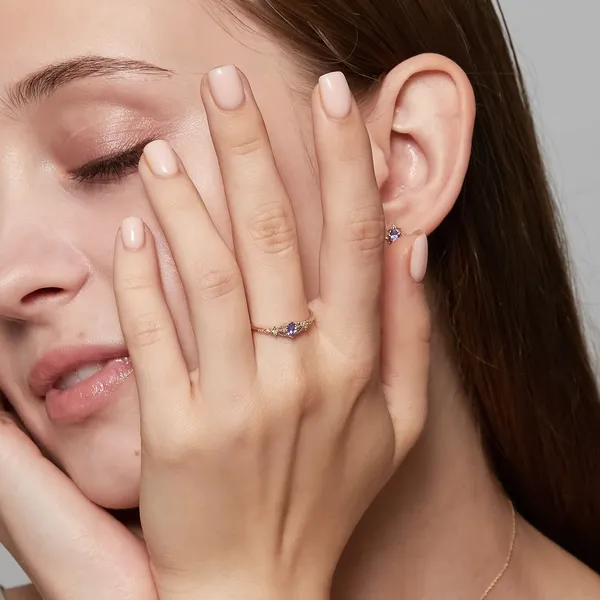 High Quality Stainless Steel Jewelry Necklace Color Stone Setting