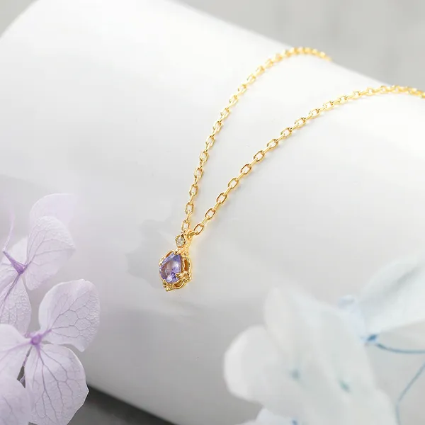 High Quality Stainless Steel Jewelry Necklace Color Stone Setting