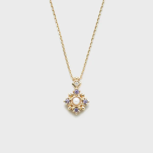 High Quality Stainless Steel Jewelry Necklace Color Stone Setting