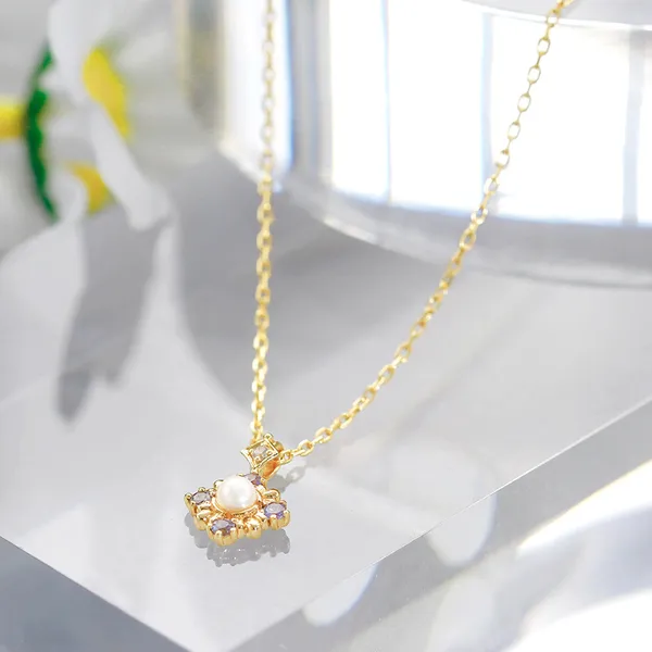 High Quality Stainless Steel Jewelry Necklace Color Stone Setting