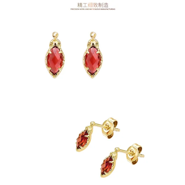 High Quality Stainless Steel Jewelry Necklace Color Stone Setting