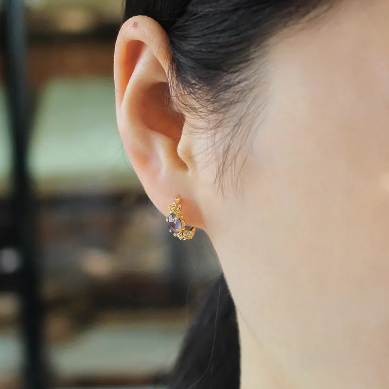 High Quality Stainless Steel Jewelry Necklace Color Stone Setting