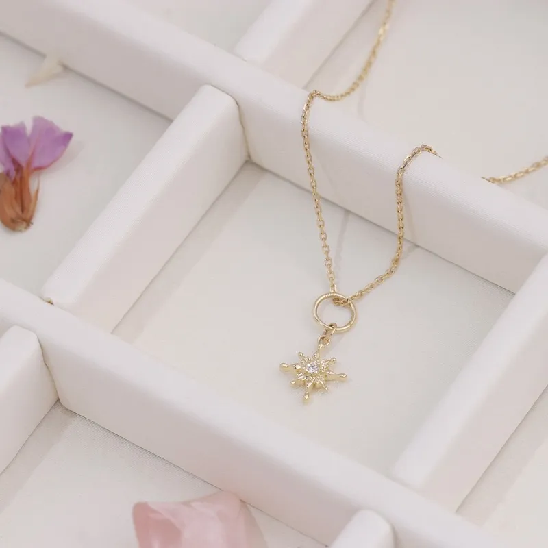 High Quality Stainless Steel Jewelry Necklace Color Stone Setting