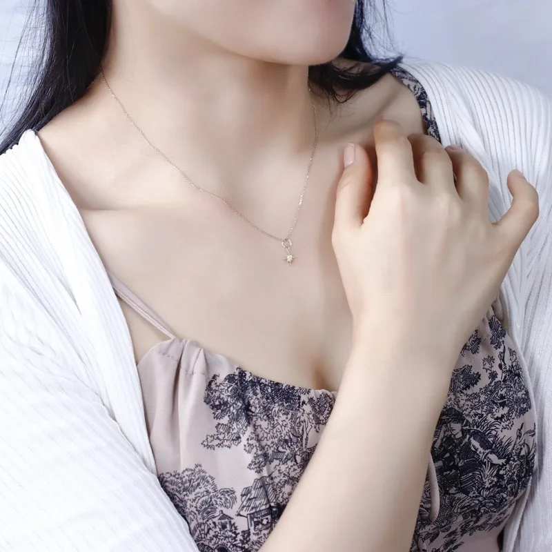 High Quality Stainless Steel Jewelry Necklace Color Stone Setting