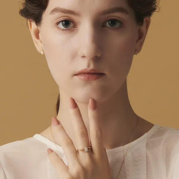 High Quality Stainless Steel Jewelry Necklace Color Stone Setting