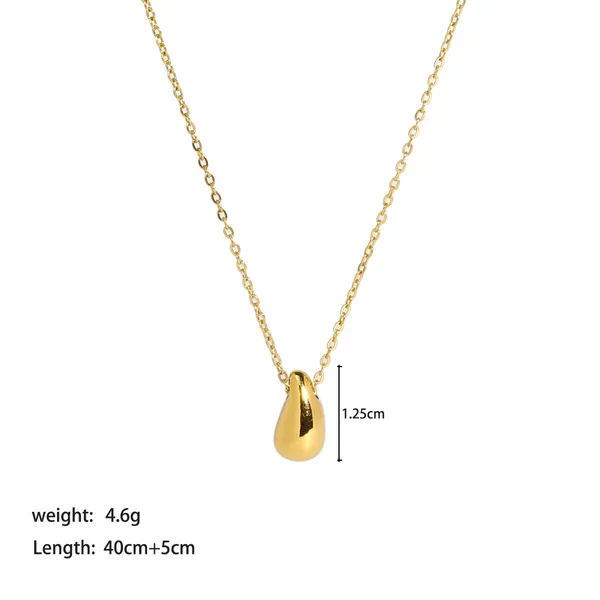 Stainless Steel Dropwater Elements Pendant Necklace