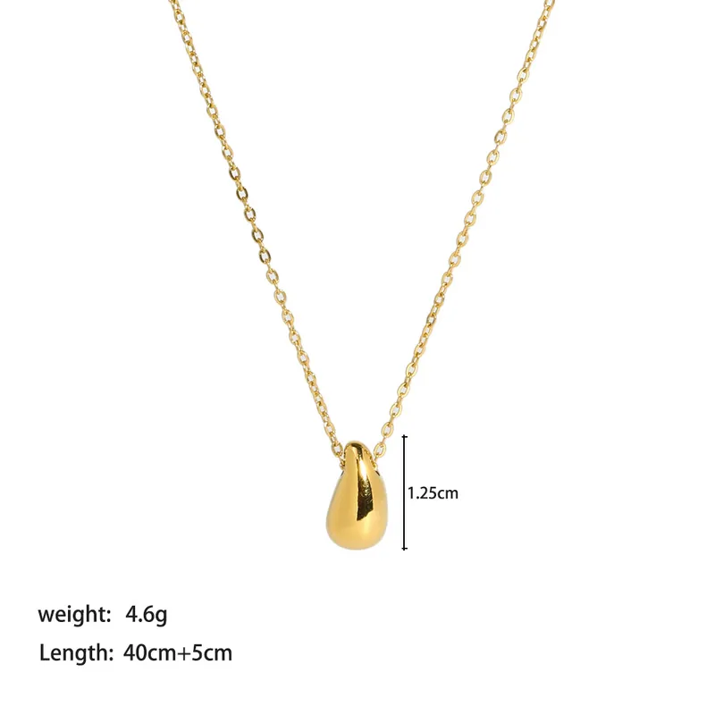Stainless Steel Dropwater Elements Pendant Necklace