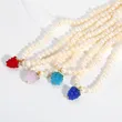 Natural Frashwater Pearl Colorful Grape Pendant Necklace