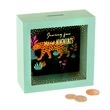 Customized wooden glass bank money cash coin storage box frame 3D 