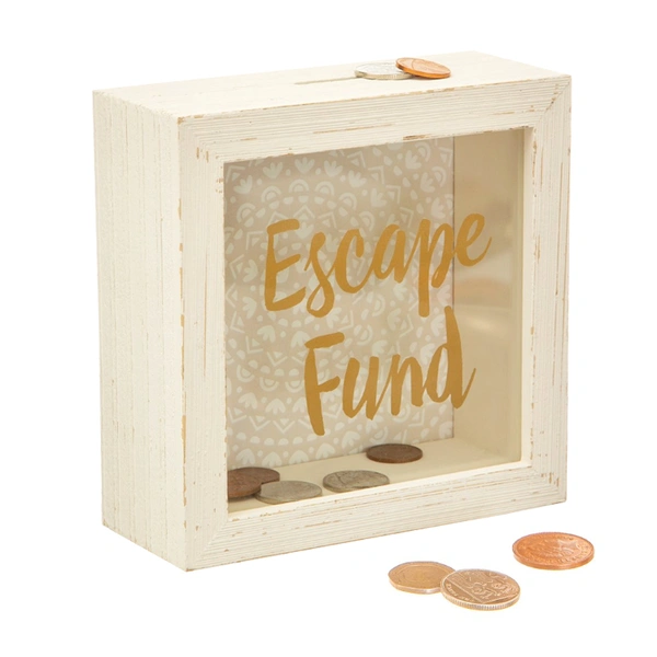 3d box frame coin box wooden money box for home practical decor