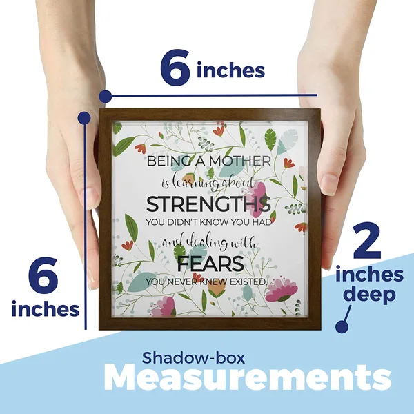 6-6 Inch Rustic Wooden Shadow Money Box With Slot For Kids -