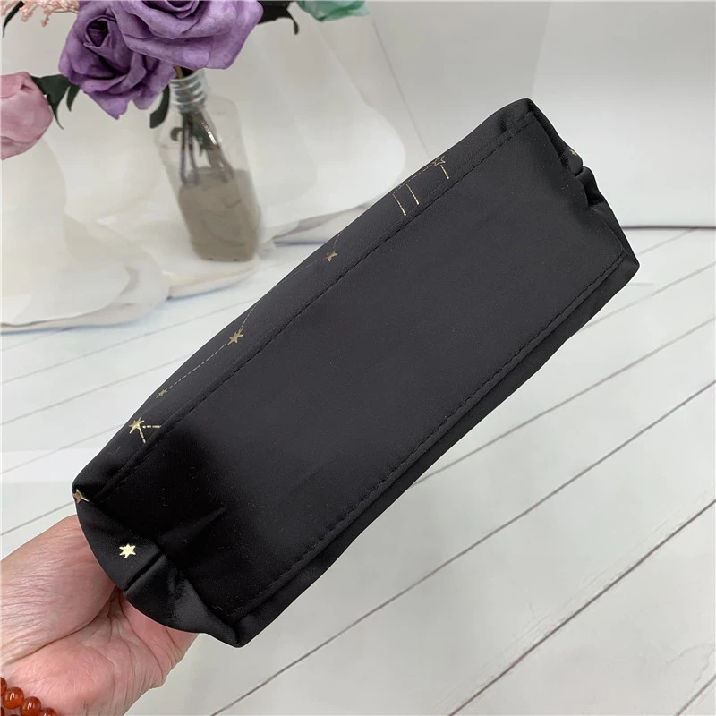 embroidered constellation cosmetic bag
