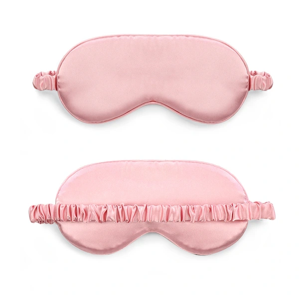 satin shading sleep eyemasks with embroidered logo