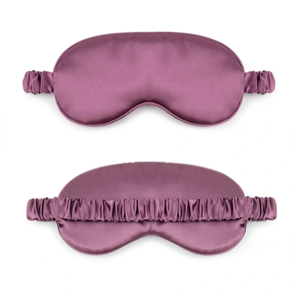 satin shading sleep eyemasks with embroidered logo