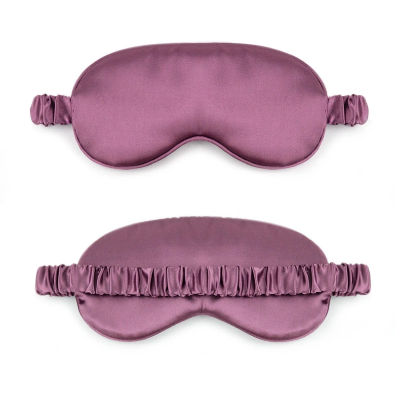 satin shading sleep eyemasks with embroidered logo