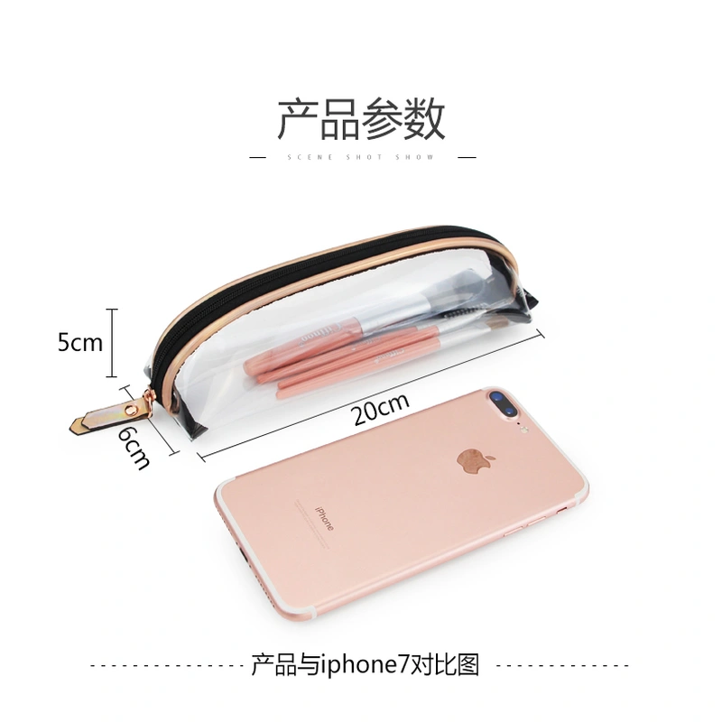 Makeup brushes makeup transparent bag mini pen bag cosmetic bag