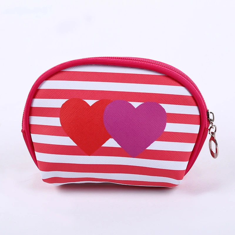 PVC three-piece make-up bag love stripe cosmetic bag waterproof wash bag