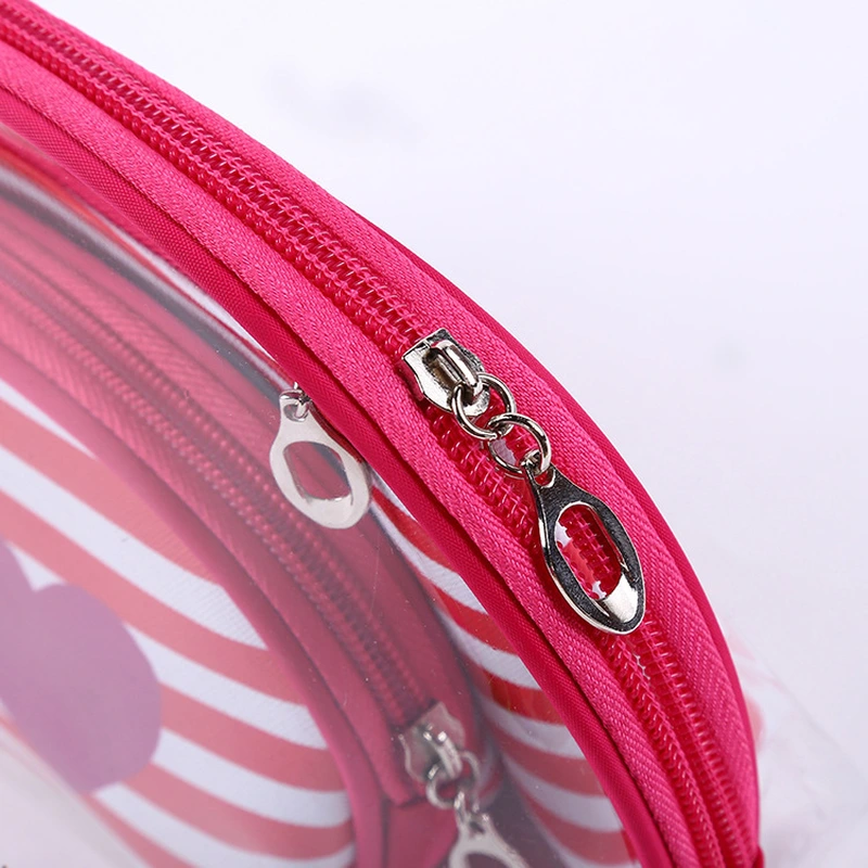 PVC three-piece make-up bag love stripe cosmetic bag waterproof wash bag