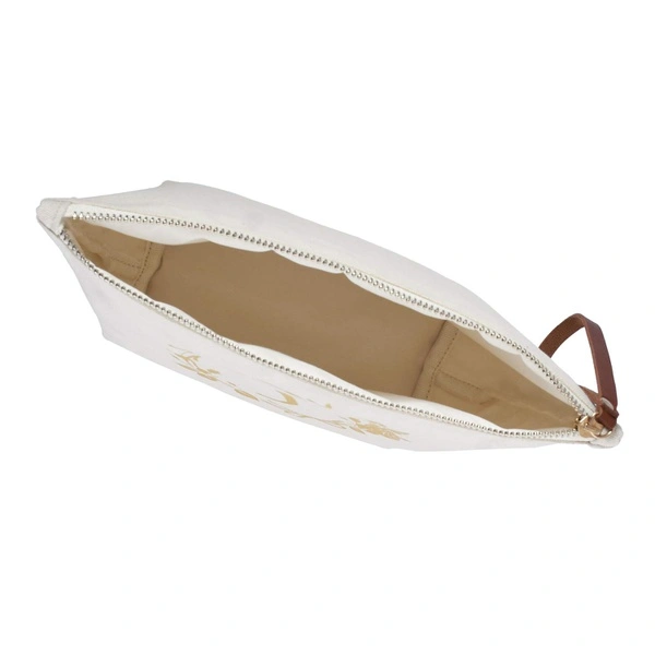 Cosmetic Bag Wristlet Pouch Gifts with Zipper Canvas