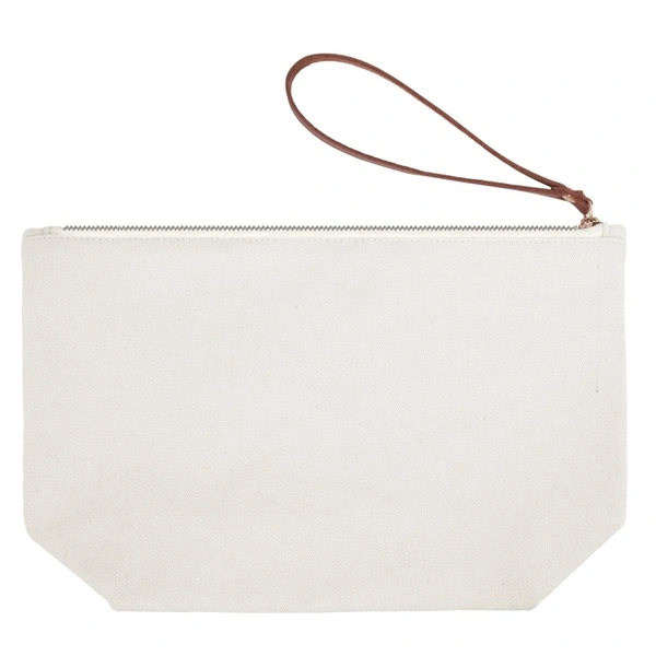Cosmetic Bag Wristlet Pouch Gifts with Zipper Canvas