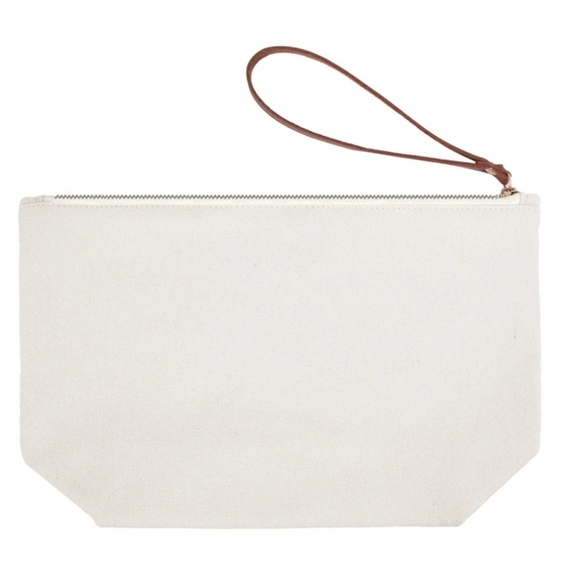 Cosmetic Bag Wristlet Pouch Gifts with Zipper Canvas