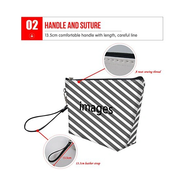 Makeup Bag Little Girl Cosmetic Travel Organizer Dog Flower Zipper Small Pouch