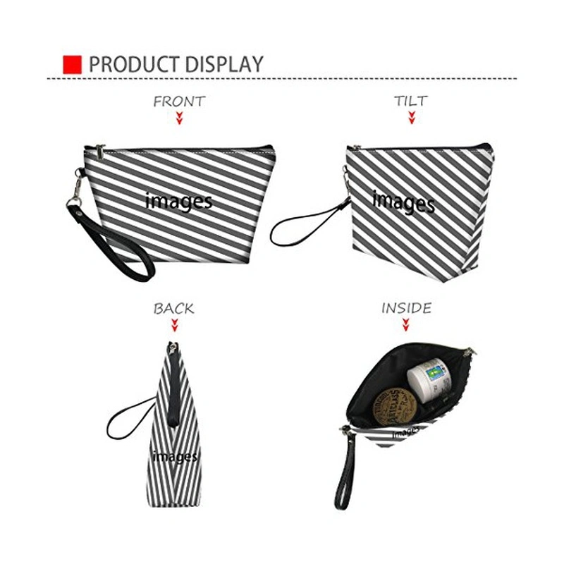 Makeup Bag Little Girl Cosmetic Travel Organizer Dog Flower Zipper Small Pouch