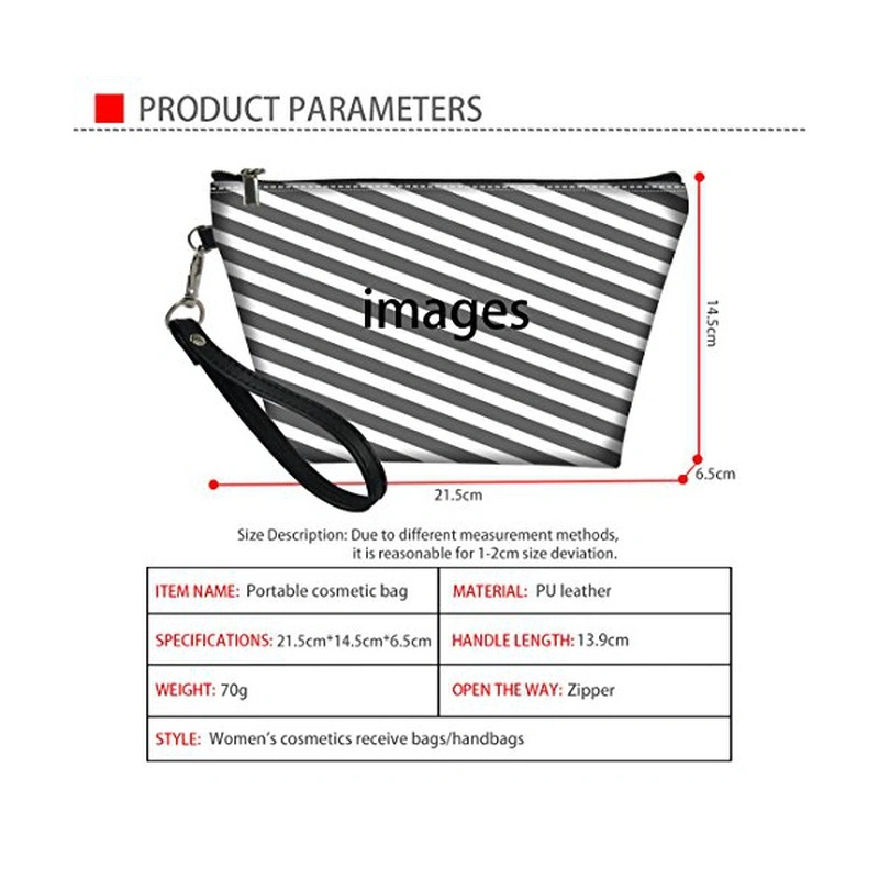 Makeup Bag Little Girl Cosmetic Travel Organizer Dog Flower Zipper Small Pouch