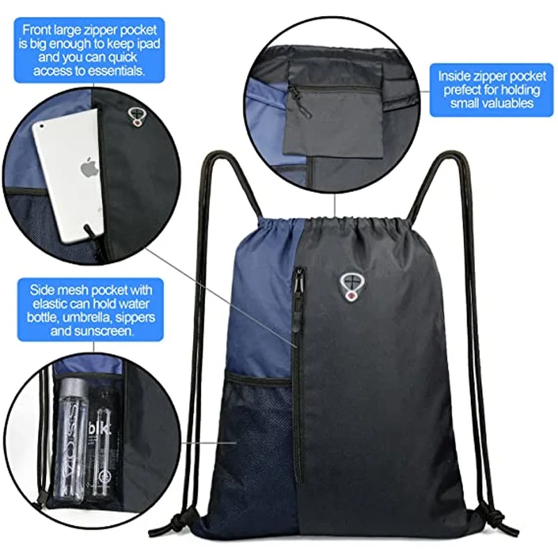 Drawstring Backpack Sports Gym Bag