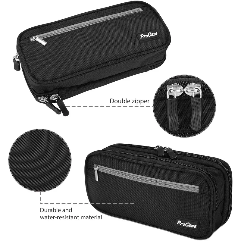 Two Layers Big Capacity Pencil Pouch Pen Organizer