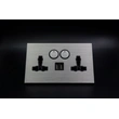 ALUMINIUM TWIN UNIVERSAL SOCKET WITH USB IN GOOD PRICE & QUALITY