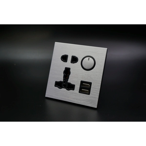ALUMINIUM UNIVERSAL SOCKET WITH USB IN GOOD PRICE & QUALITY